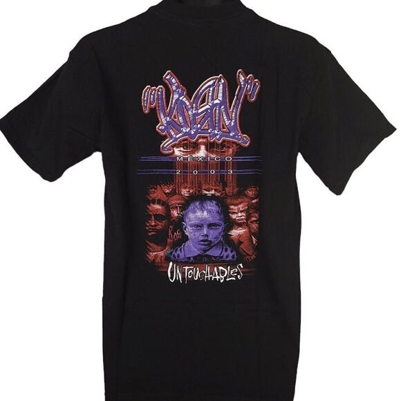 Korn T Shirt Vintage Y2K 2000s Untouchables Resurreccion Blue Mexican Bootleg - Picture 5 of 9